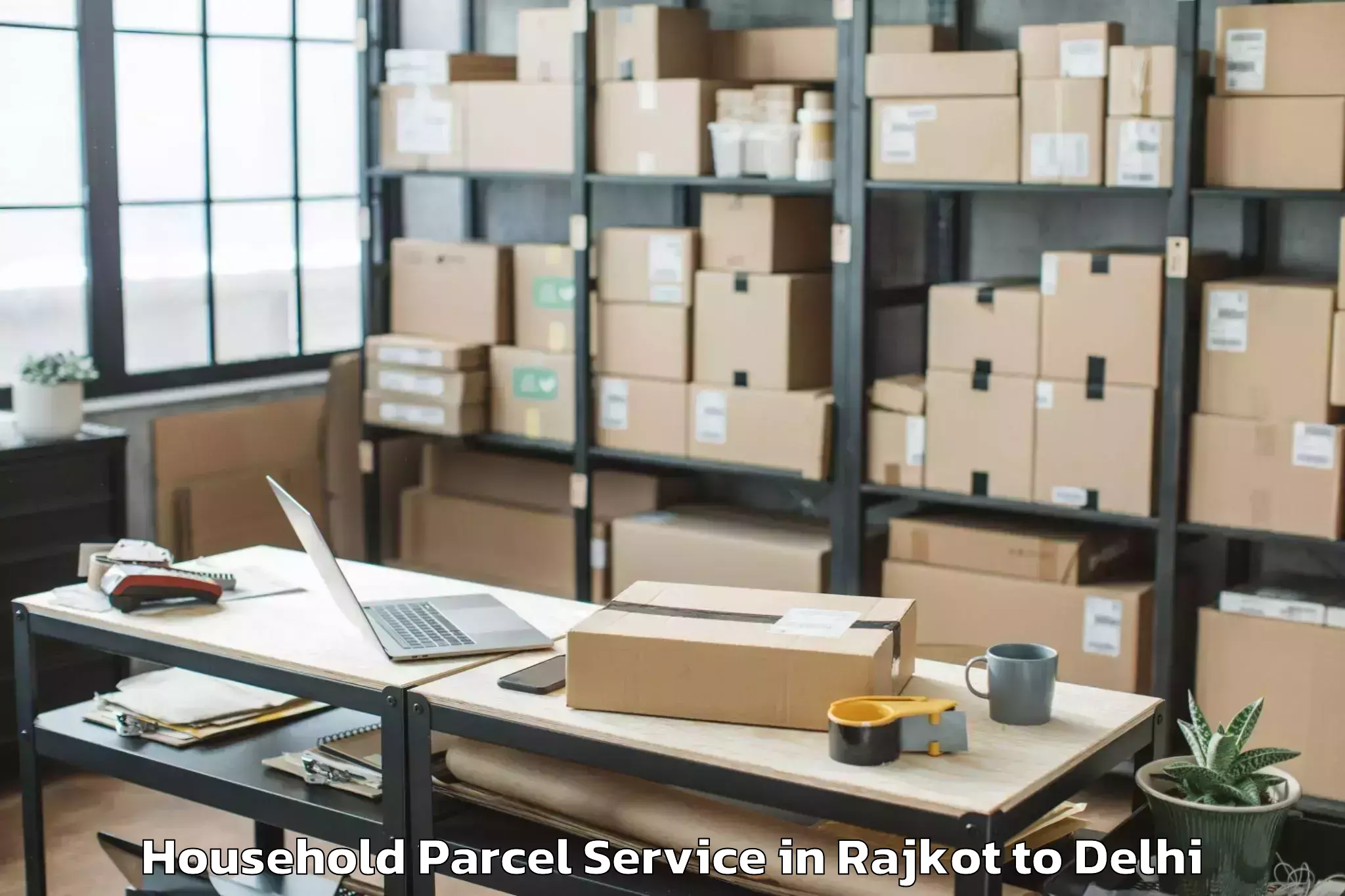 Reliable Rajkot to Najafgarh Household Parcel